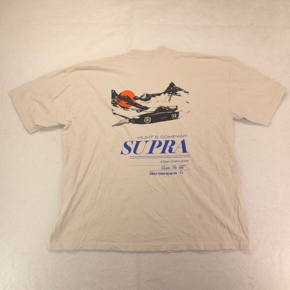 Hunt And Company Supra Casual Crew Neck Graphic T Shirt Mens Size 2XL Gray - Picture 9 of 9